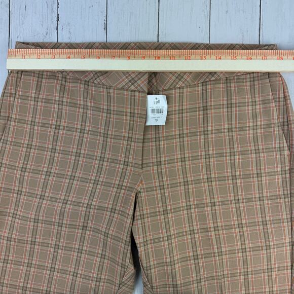 NWT J. Jill Premium Camel Plaid Bi-Stretch Straight Crop Pants Plus Size 16 - Picture 13 of 16